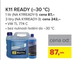 Nemrznoucí směs Starline K11 READY, 1 l