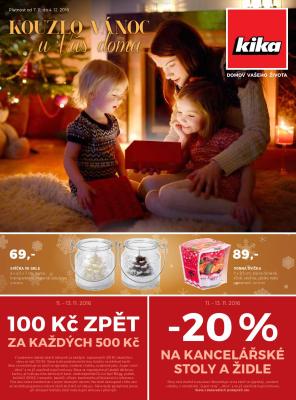 akční leták Kika nábytek 7.11.2016-4.12.2016