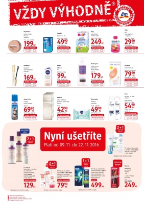 akční leták dm drogerie 9.11.2016-13.12.2016