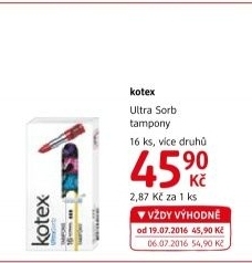 Tampony UltraSorb Kotex