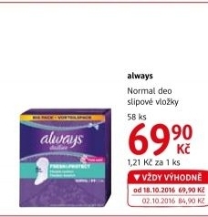 Vložky dámské slipové Always