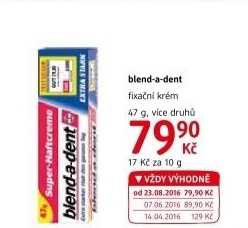 Fixační krém na zubní protézu Blend-a-dent