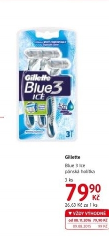 Jednorázová holítka pánská Ice Gillette Blue 3