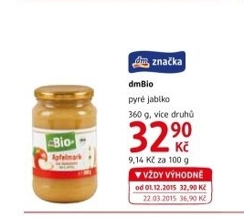 Pyré ovocné dm Bio