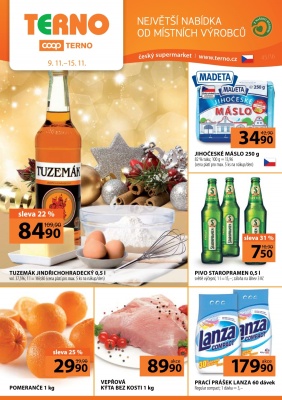 akční leták COOP 9.11.2016-15.11.2016