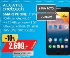 ONETOUCH 5022D POP STAR BlackALCATEL