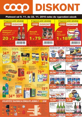 akční leták COOP 9.11.2016-22.11.2016