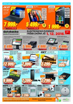 akční leták Expert elektro 10.11.2016-16.11.2016