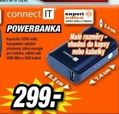 CONNECT IT CI-247 Power bank, 5200 mAh
