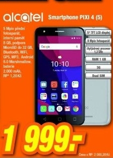 ALCATEL PIXI 4 (5) 5010D Metal Silver