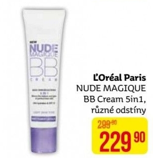 BB Cream 5v1 Nude Magique L'oreal