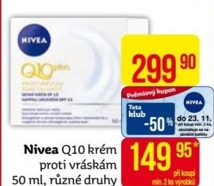 Krém pleťový proti vráskám Q10 Plus Nivea