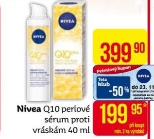 Sérum pleťové proti vráskám perlové Q10 Plus Nivea