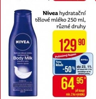 Tělová mléka Nivea