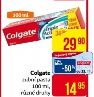 Pasty na zuby Colgate