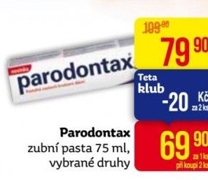 Pasty na zuby Parodontax