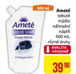 Tekuté mýdlo Ameté- náhradní náplň