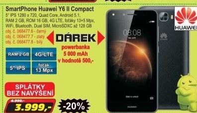 Mobilní telefon Huawei Y6 II Compact Dual SIM