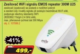 Wifi extender Emos 300M U25