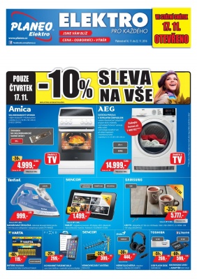 akční leták Planeo Elektro 16.11.2016-22.11.2016