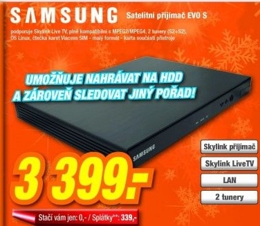 Samsung EVO S - twin tuner Skylink