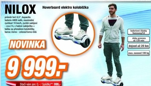 NILOX DOC 2 Hoverboard 6.5, černá