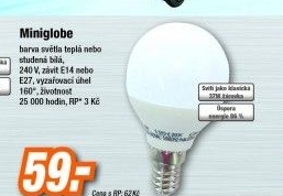 GIGALED E27 5W tep.bílá GL-G45-27-5W