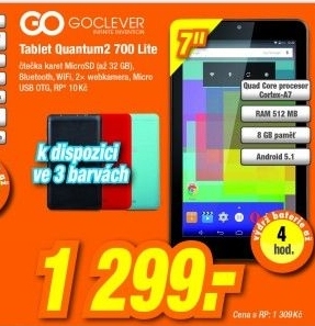 GOCLEVER Quantum2 700 Lite Black/Android
