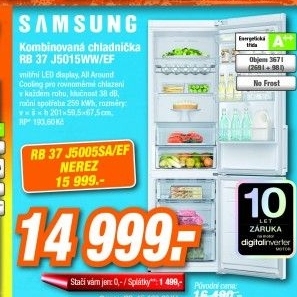 SAMSUNG RB 37 J5005SA/EF