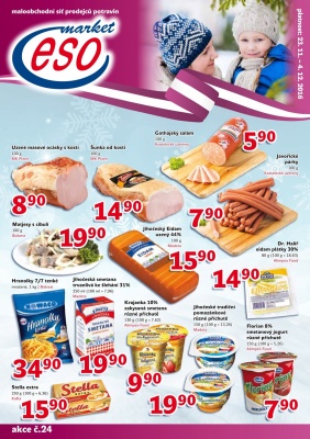 akční leták ESO MARKET 23.11.2016-4.12.2016
