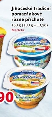 Tradiční pomazánkové Jihočeské ochucené Madeta