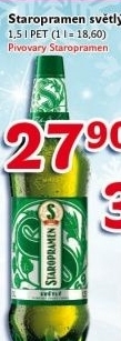 Pivo světlé výčepní 10° Staropramen