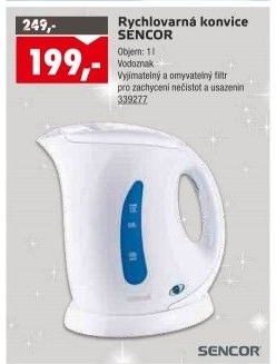 Rychlovarná konvice SWK 102 Sencor