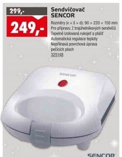 Sendvičovač SSM 1100 Sencor