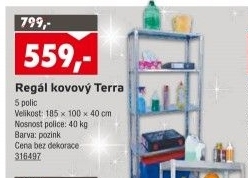 Kovový regál