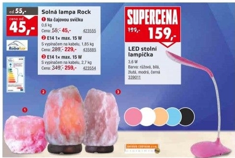 Solná lampa Rock