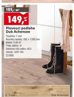 Plovoucí podlaha dub Achensee Euroclic