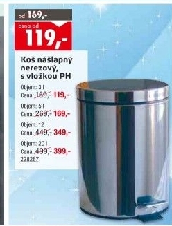 Nerezový odpadkový koš