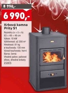Krbová kamna Prity S1
