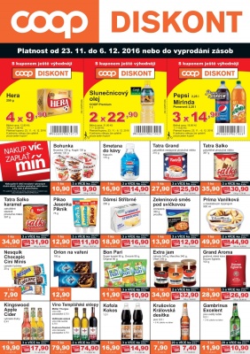 akční leták COOP 23.11.2016-6.12.2016