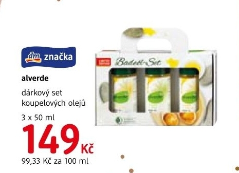 Dárková kazeta olejů do koupele Alverde