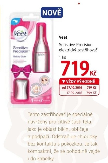 Elektrický zastřihovač dámský Sensitive Precision Veet