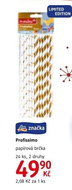 Papírová brčka Profissimo