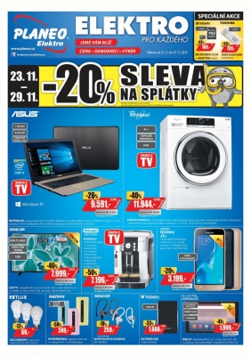 akční leták Planeo Elektro 23.11.2016-29.11.2016