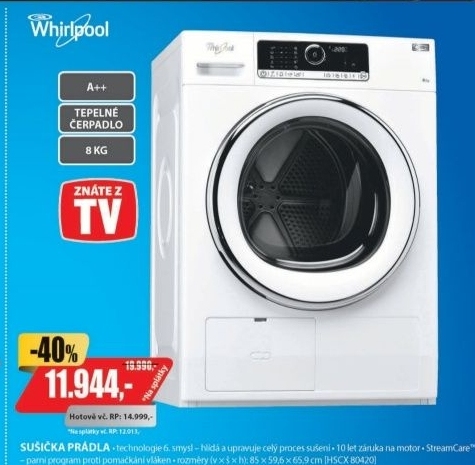 HSCX 80420 SUŠIČKA WHIRLPOOL