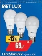 RLL 14 LED A60 8W E27RETLUX