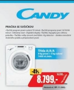 GS W485D-S PRAČKA SE SUŠIČKOU CANDY