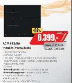 ACM 832/BA VARNÁ DESKA IND.WHIRLPOOL