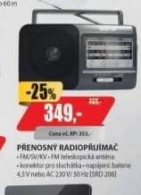 SRD 206 RADIOPŘIJÍMAČSENCOR