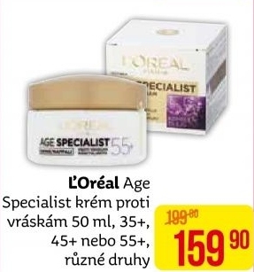 Krém pleťový proti vráskám Age Specialist L'oréal